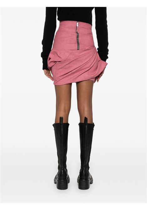 Pink draped mini skirt Rick owens - women RICK OWENS | RO02D3384SMT23